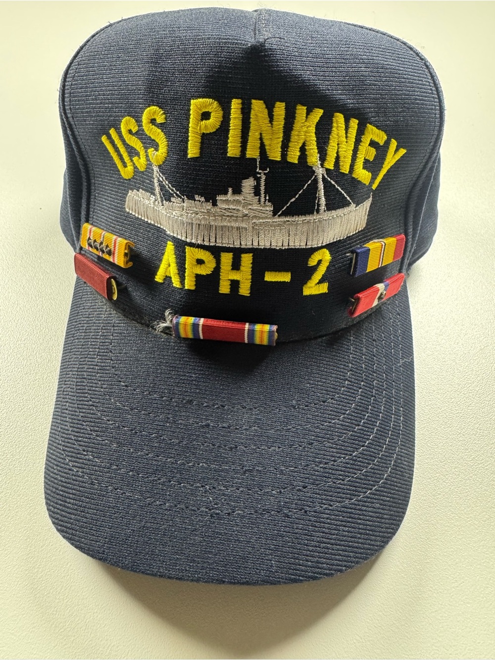 USS Pinkney APH-2 Navy Kids Embroidered Cap - Navy Blue